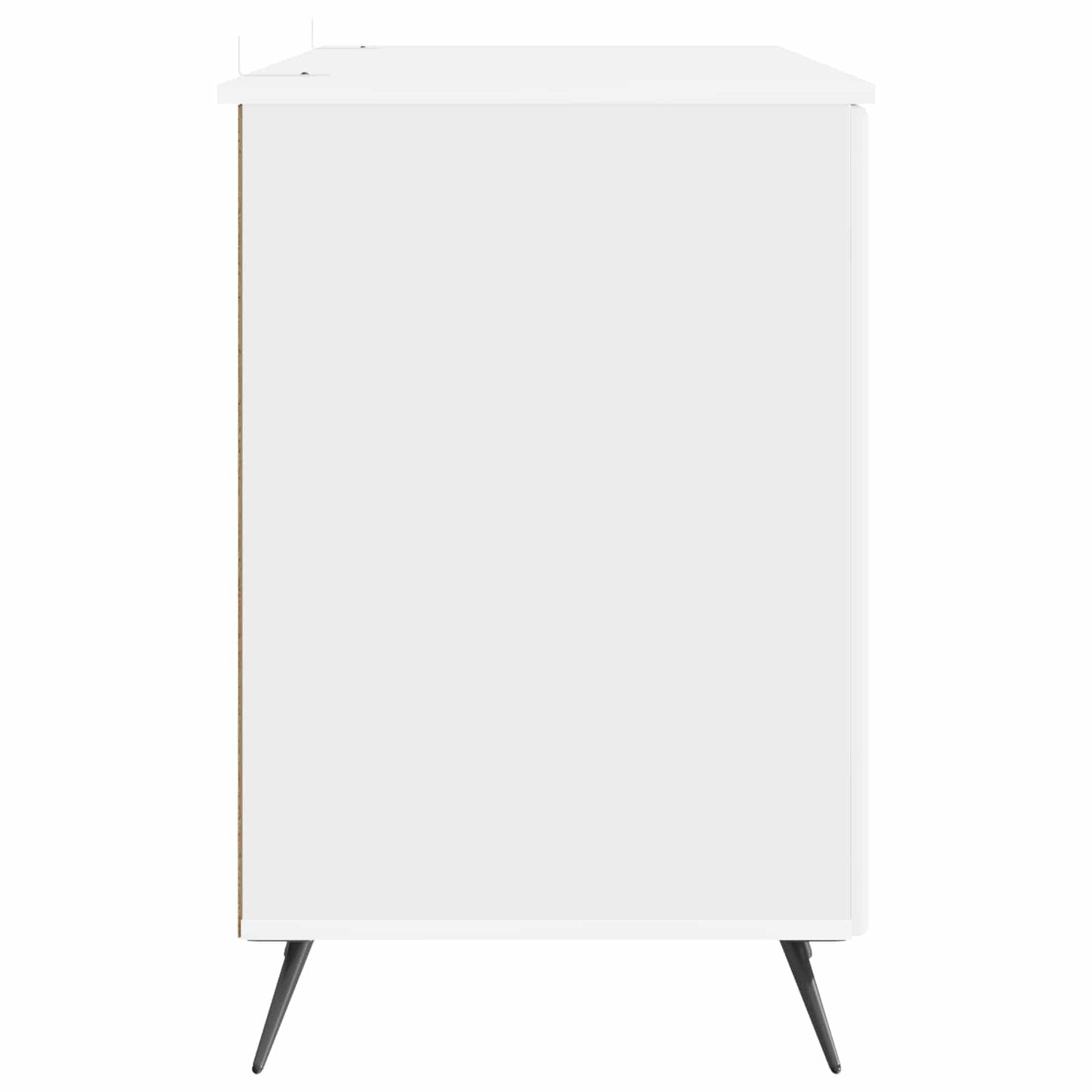 vidaXL Desk High Gloss White 142.5 x 50 x 75 cm Engineered Wood