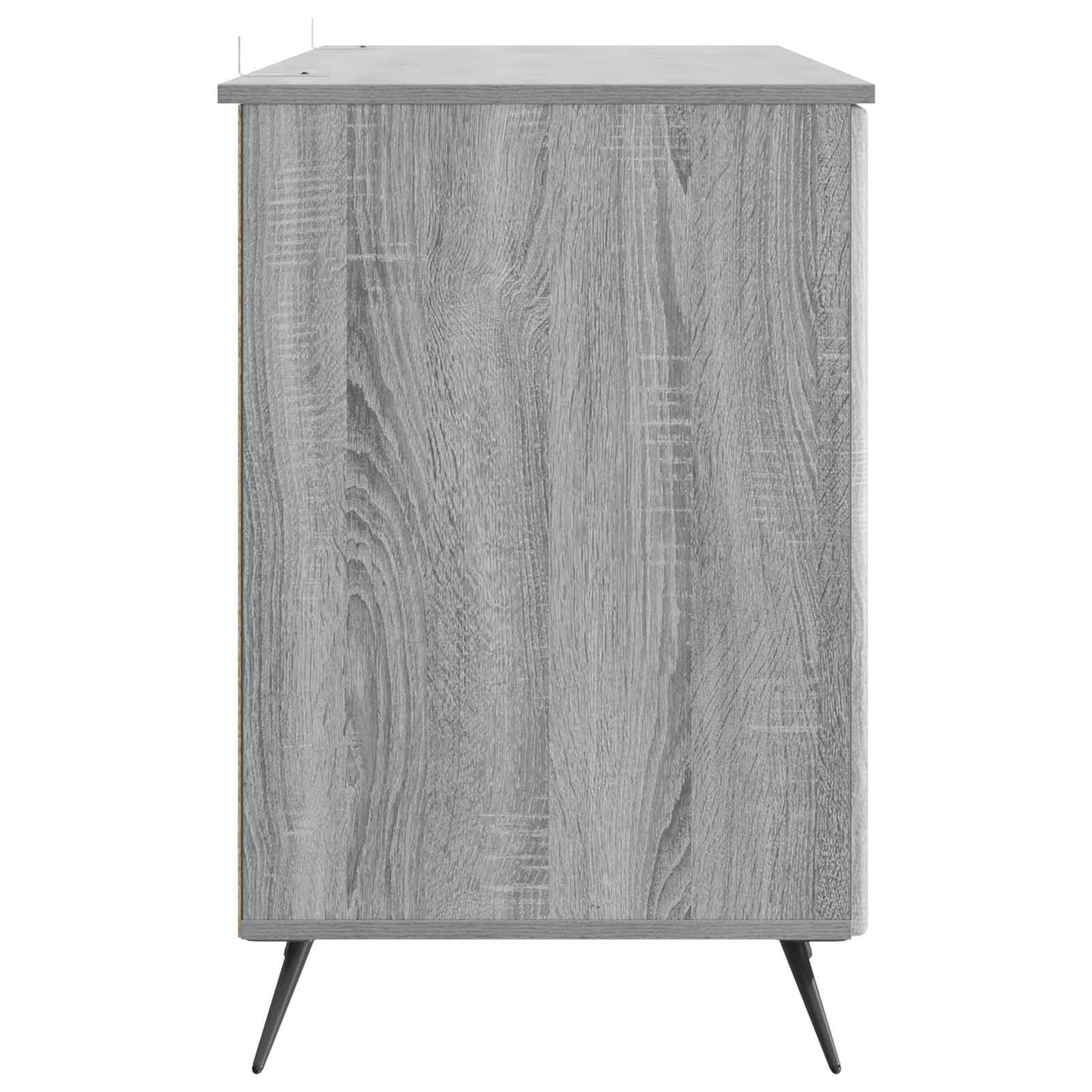 vidaXL Desk with Shelf Grey Sonoma 142.5 x 50 x 75 cm Engineered Wood