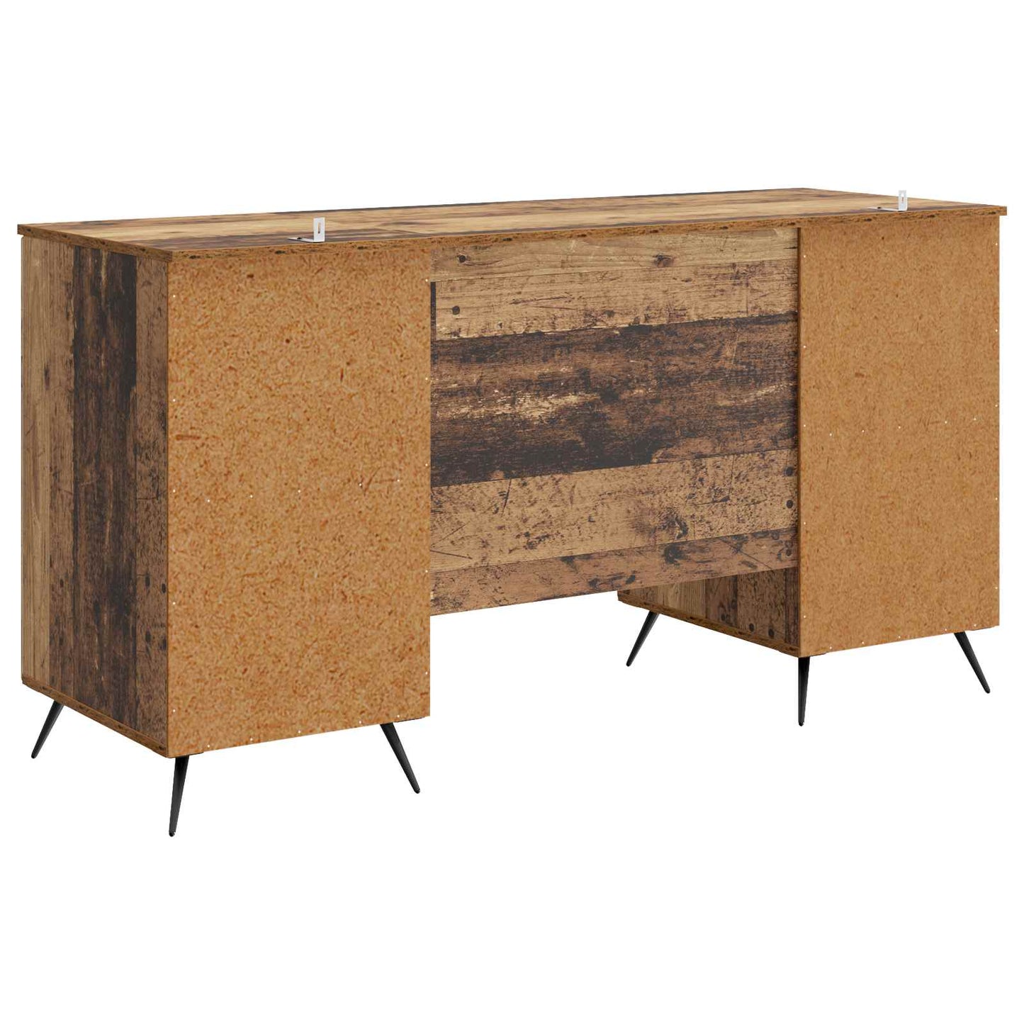vidaXL Desk with Shelf Old Wood 142.5 x 50 x 75 cm Engineered Wood