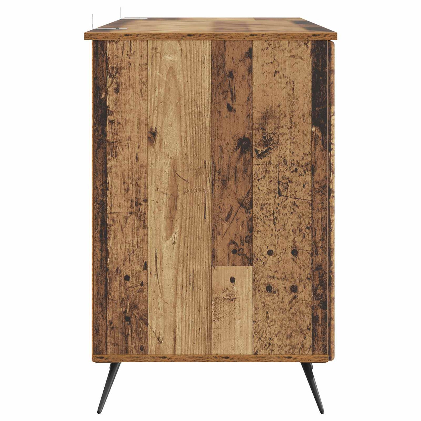 vidaXL Desk with Shelf Old Wood 142.5 x 50 x 75 cm Engineered Wood