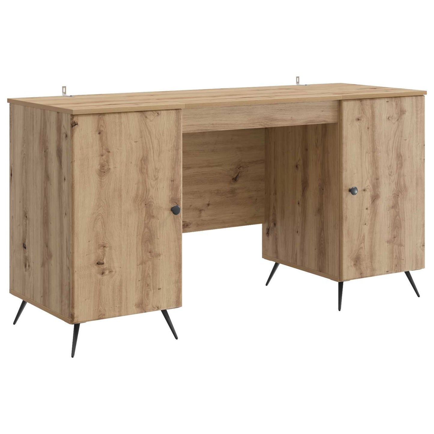 vidaXL Desk with Shelf Artisan Oak 142.5 x 50 x 75 cm Engineered Wood