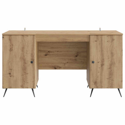 vidaXL Desk with Shelf Artisan Oak 142.5 x 50 x 75 cm Engineered Wood
