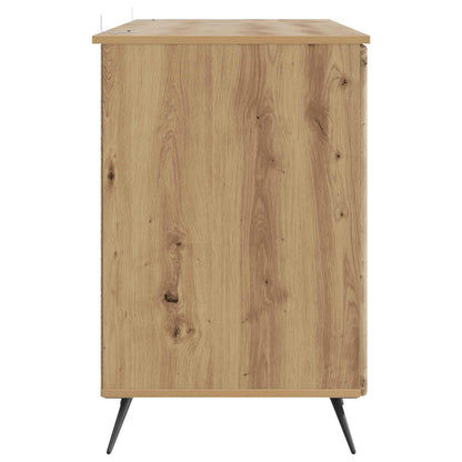 vidaXL Desk with Shelf Artisan Oak 142.5 x 50 x 75 cm Engineered Wood