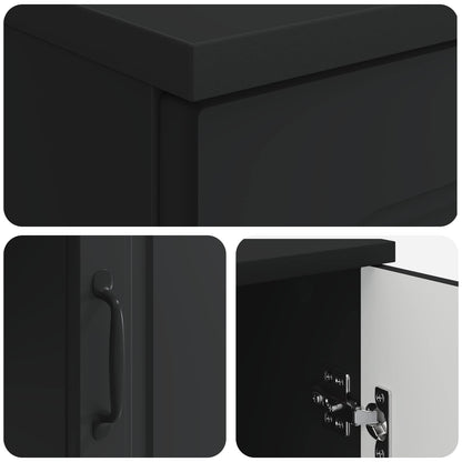 vidaXL Desk with Shelf Black 142.5 x 50 x 75 cm Engineered Wood