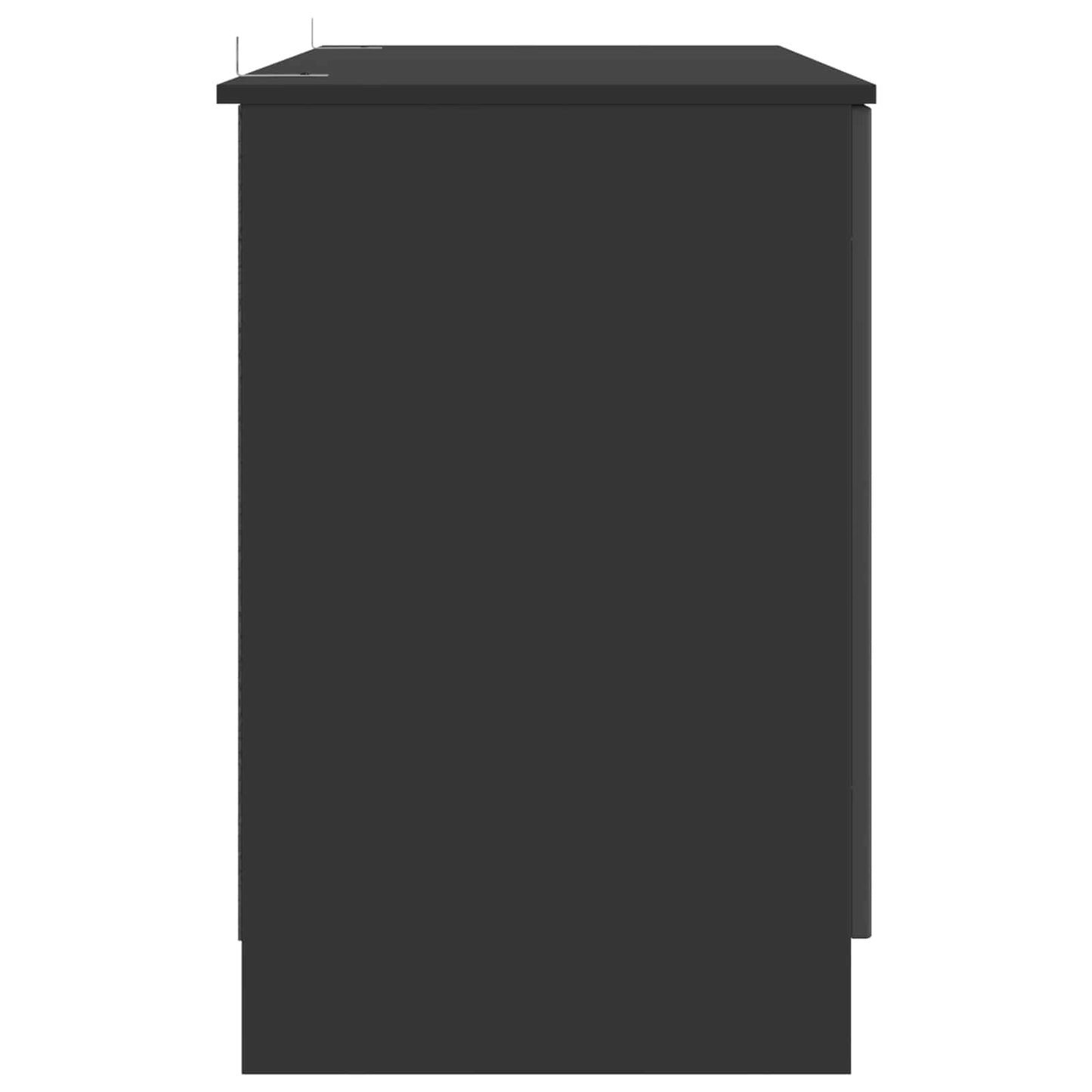 vidaXL Desk with Shelf Black 142.5 x 50 x 75 cm Engineered Wood