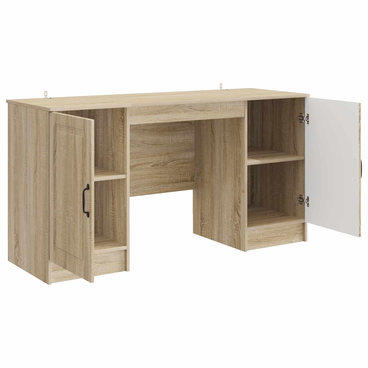 vidaXL Desk with Shelf Sonoma Oak 142.5 x 50 x 75 cm Engineered Wood