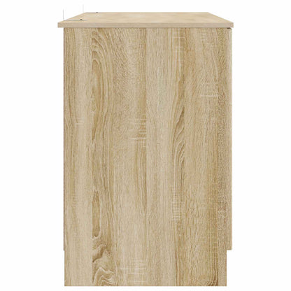 vidaXL Desk with Shelf Sonoma Oak 142.5 x 50 x 75 cm Engineered Wood