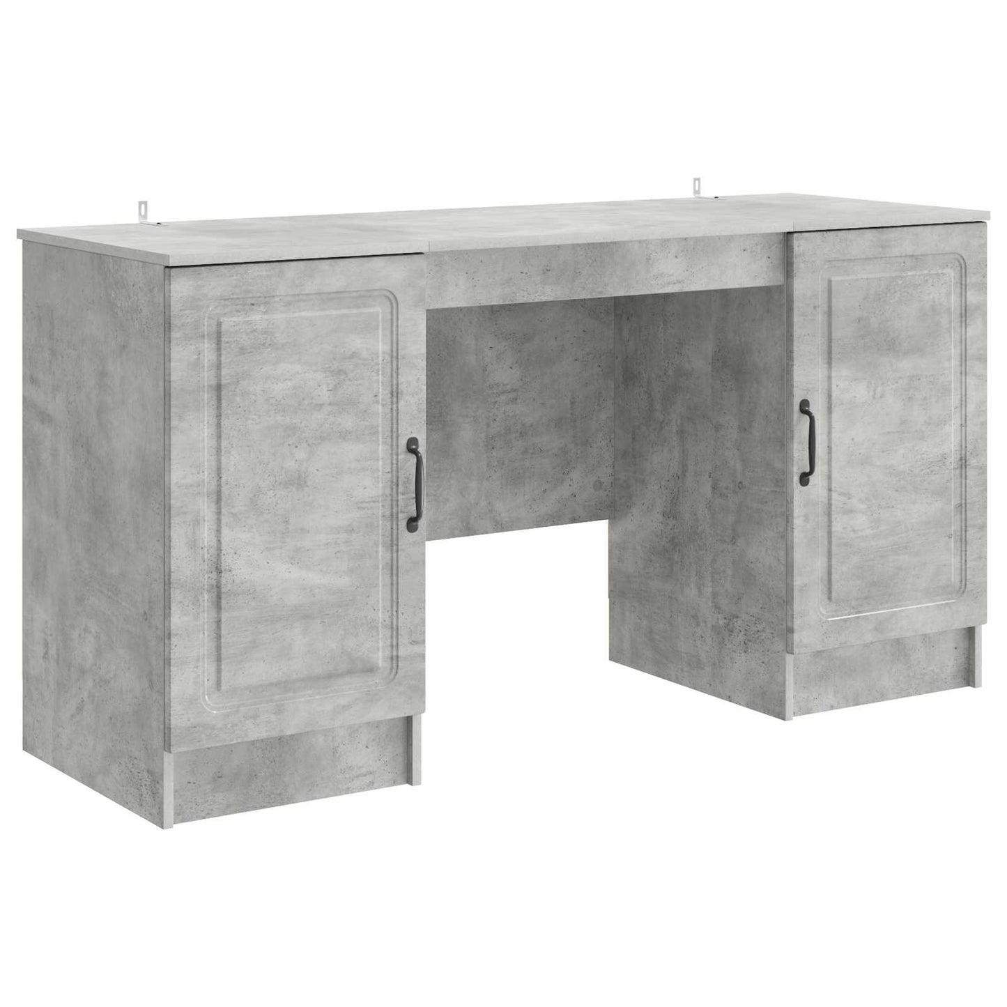 vidaXL Desk with Door Concrete Grey 142.5 x 50 x 75 cm Engineered Wood