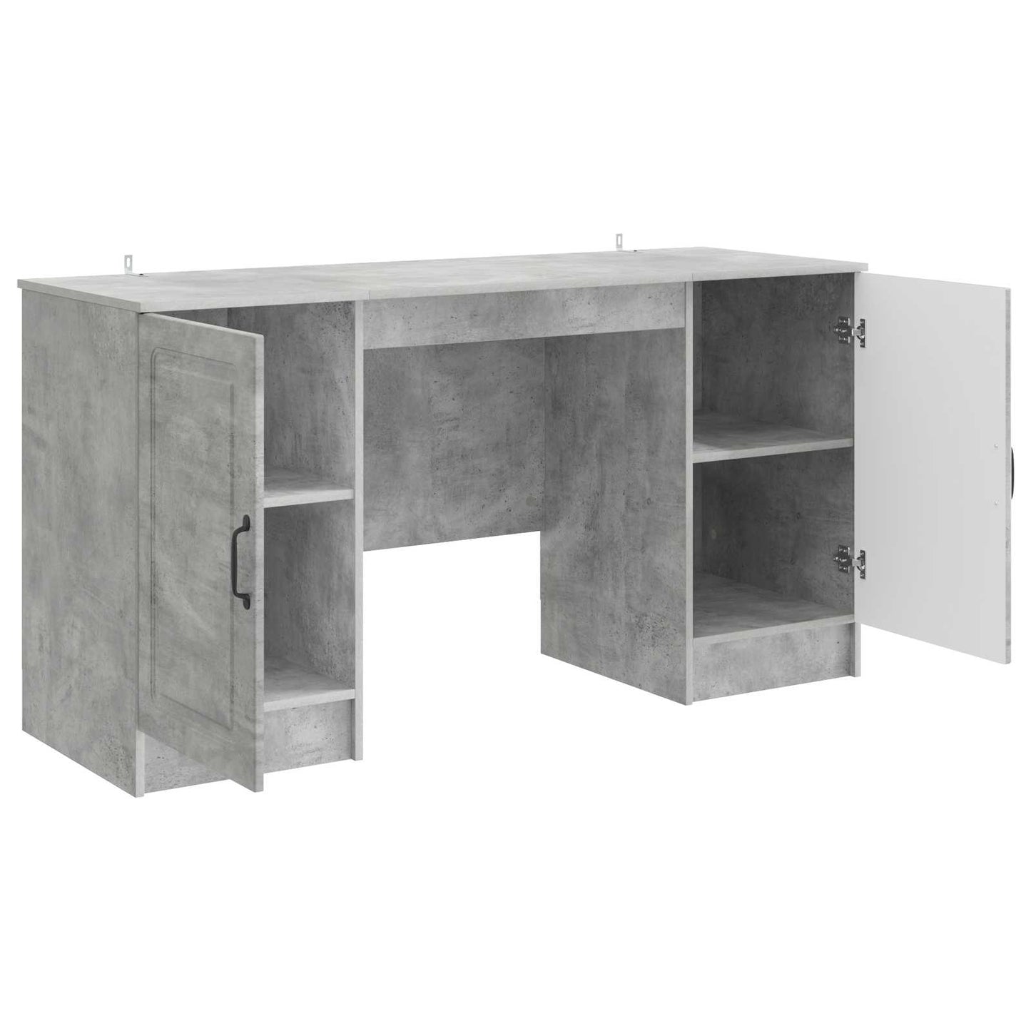vidaXL Desk with Door Concrete Grey 142.5 x 50 x 75 cm Engineered Wood