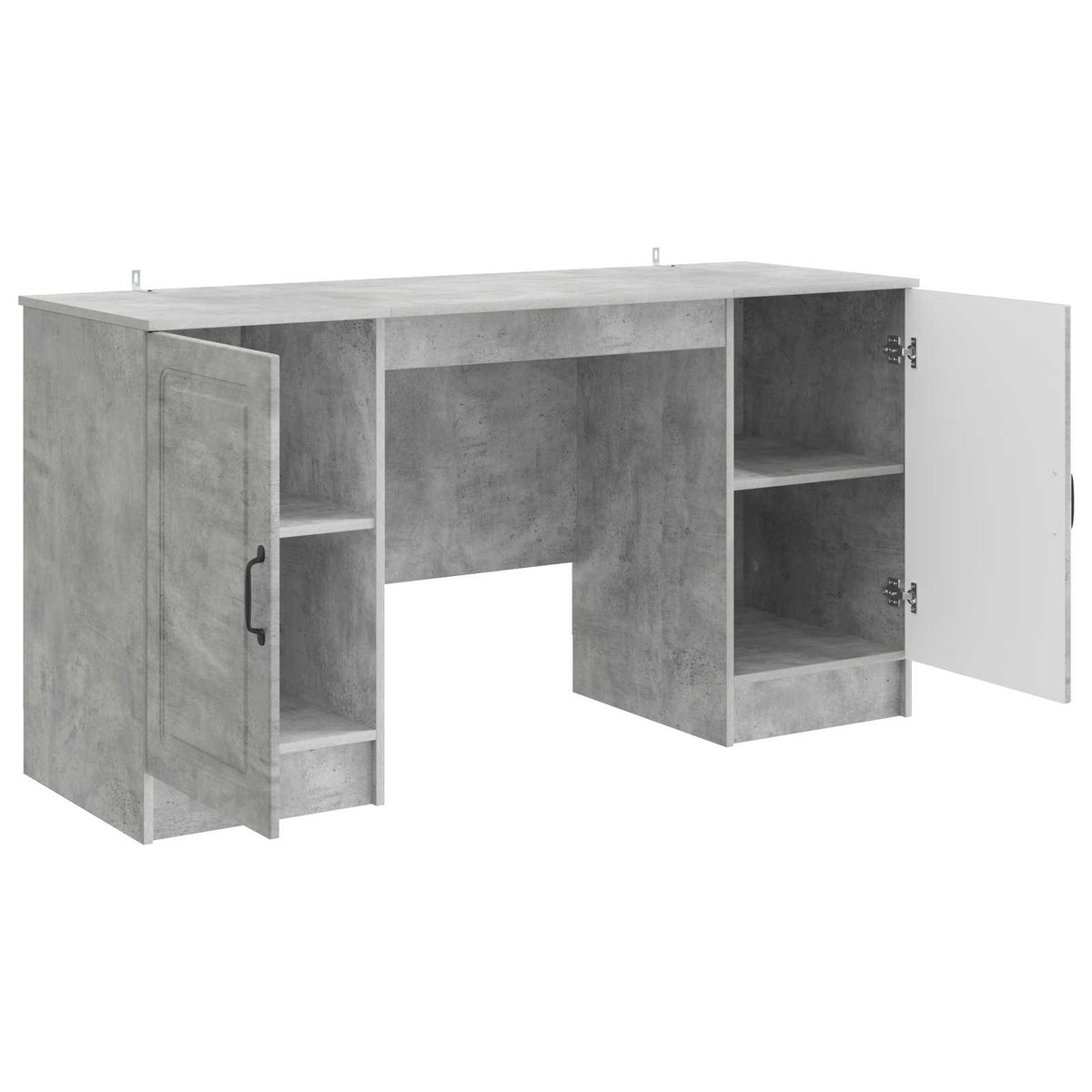 vidaXL Desk Concrete Grey 142.5 x 50 x 75 cm Engineered Wood