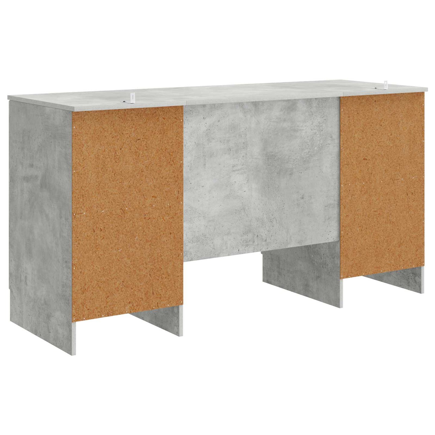vidaXL Desk with Door Concrete Grey 142.5 x 50 x 75 cm Engineered Wood