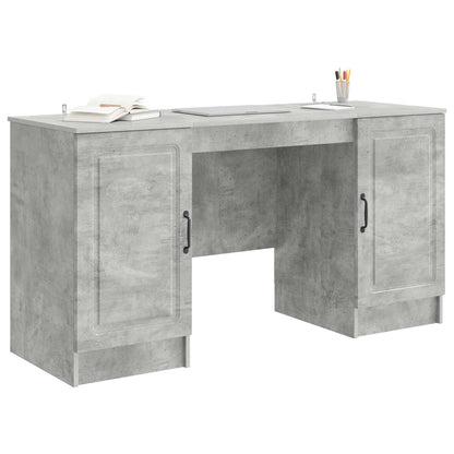 vidaXL Desk with Door Concrete Grey 142.5 x 50 x 75 cm Engineered Wood