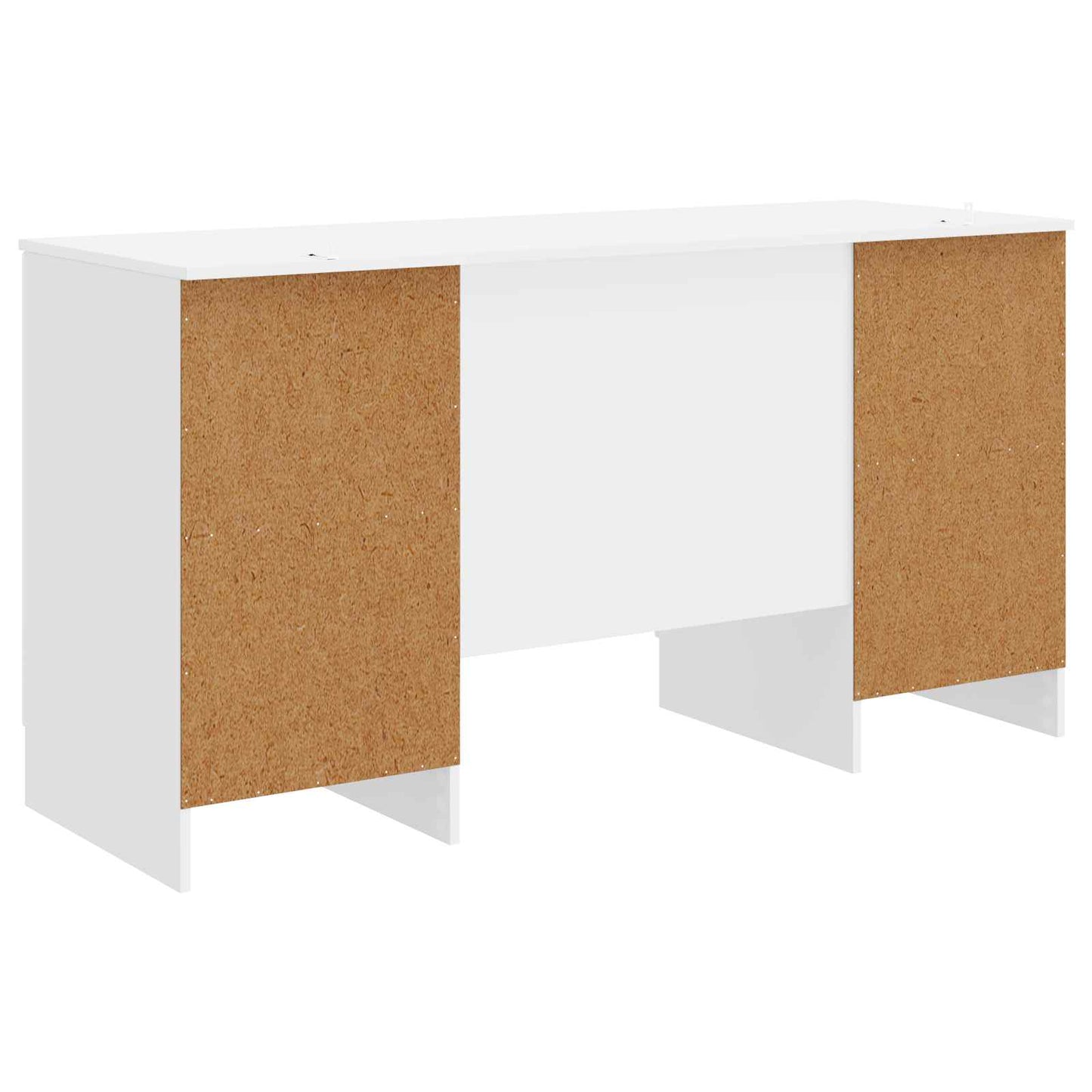 vidaXL Desk High Gloss White 142.5 x 50 x 75 cm Engineered Wood