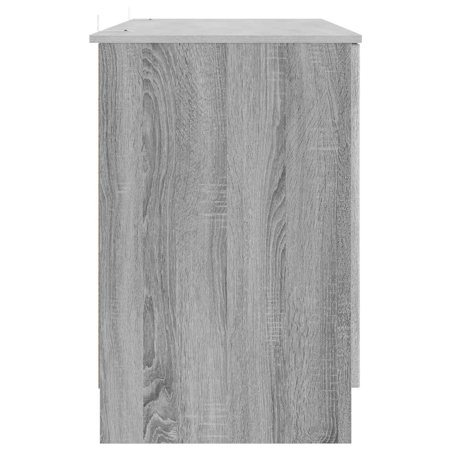vidaXL Desk with Shelf Grey Sonoma 142.5 x 50 x 75 cm Engineered Wood