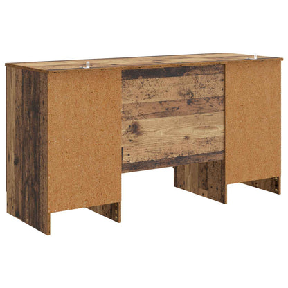 vidaXL Desk with Shelf Old Wood 142.5 x 50 x 75 cm Engineered Wood