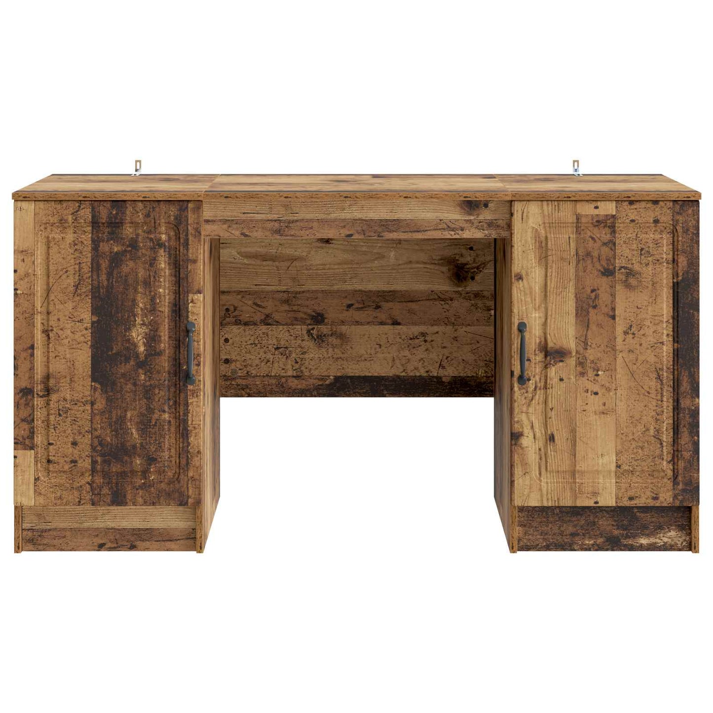 vidaXL Desk with Shelf Old Wood 142.5 x 50 x 75 cm Engineered Wood