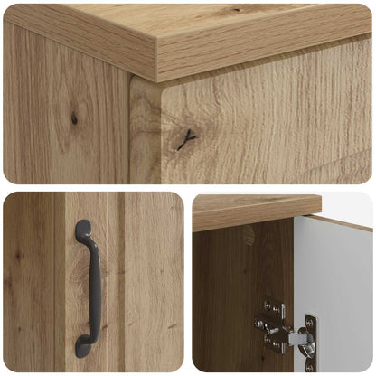 vidaXL Desk with Shelf Artisan Oak 142.5 x 50 x 75 cm Engineered Wood