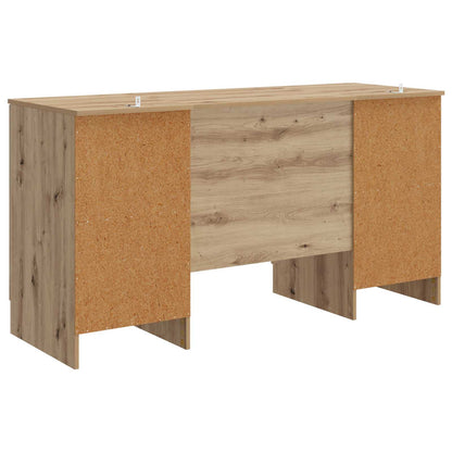 vidaXL Desk with Shelf Artisan Oak 142.5 x 50 x 75 cm Engineered Wood