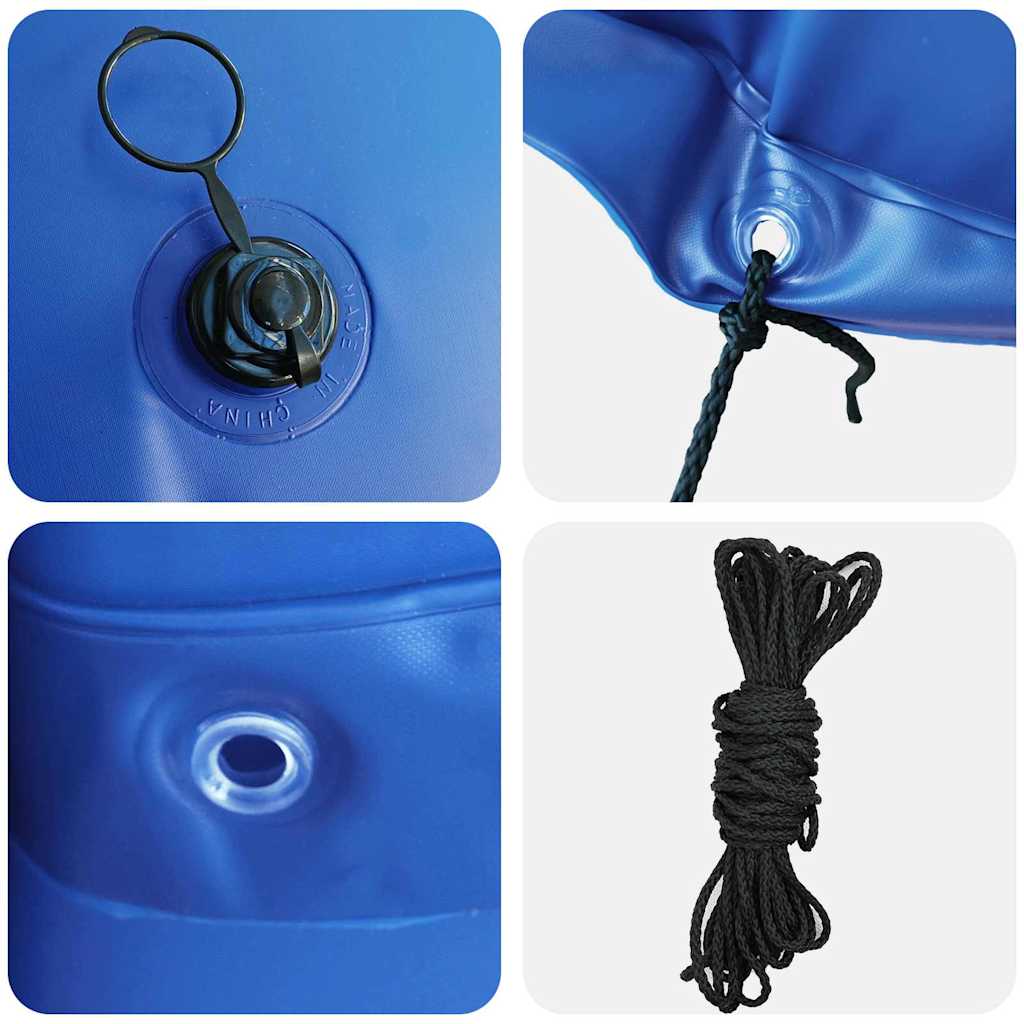 vidaXL Winter Pool Pillow Blue Ø 220 x 140 cm PVC
