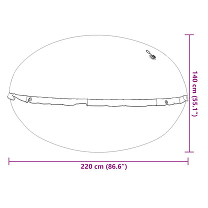 vidaXL Winter Pool Pillow Blue Ø 220 x 140 cm PVC