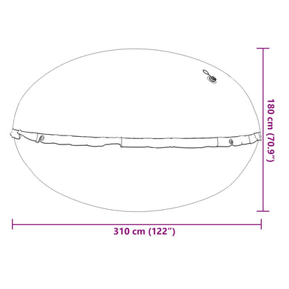 vidaXL Winter Pool Pillow Blue Ø 310 x 180 cm PVC
