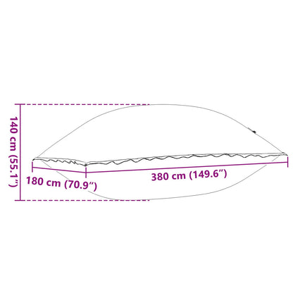 vidaXL Winter Pool Pillow Blue 380 x 180 x 140 cm PVC
