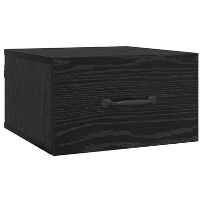 vidaXL Bedside Cabinet Black Oak 35 x 35 x 20 cm Engineered Wood