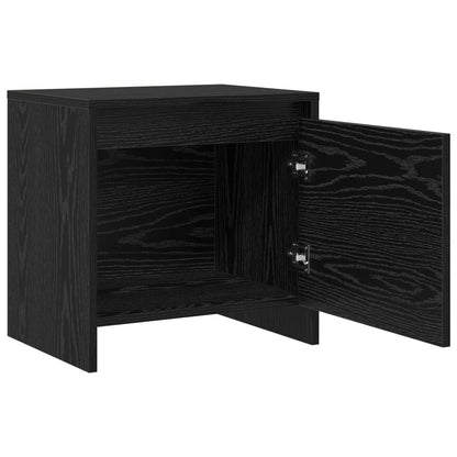 vidaXL Bedside Cabinet Black Oak 45 x 34 x 44.5 cm Engineered Wood