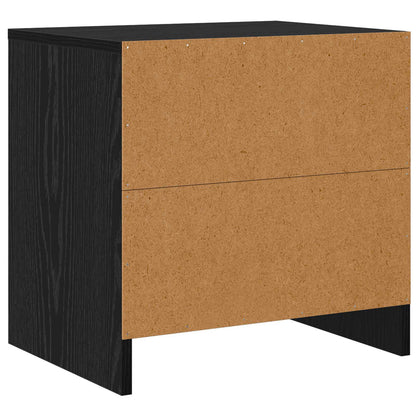 vidaXL Bedside Cabinet Black Oak 45 x 34 x 44.5 cm Engineered Wood