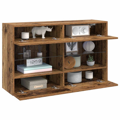 vidaXL TV Wall Cabinet Old Wood 98.5 x 30 x 60.5 cm Engineered Wood