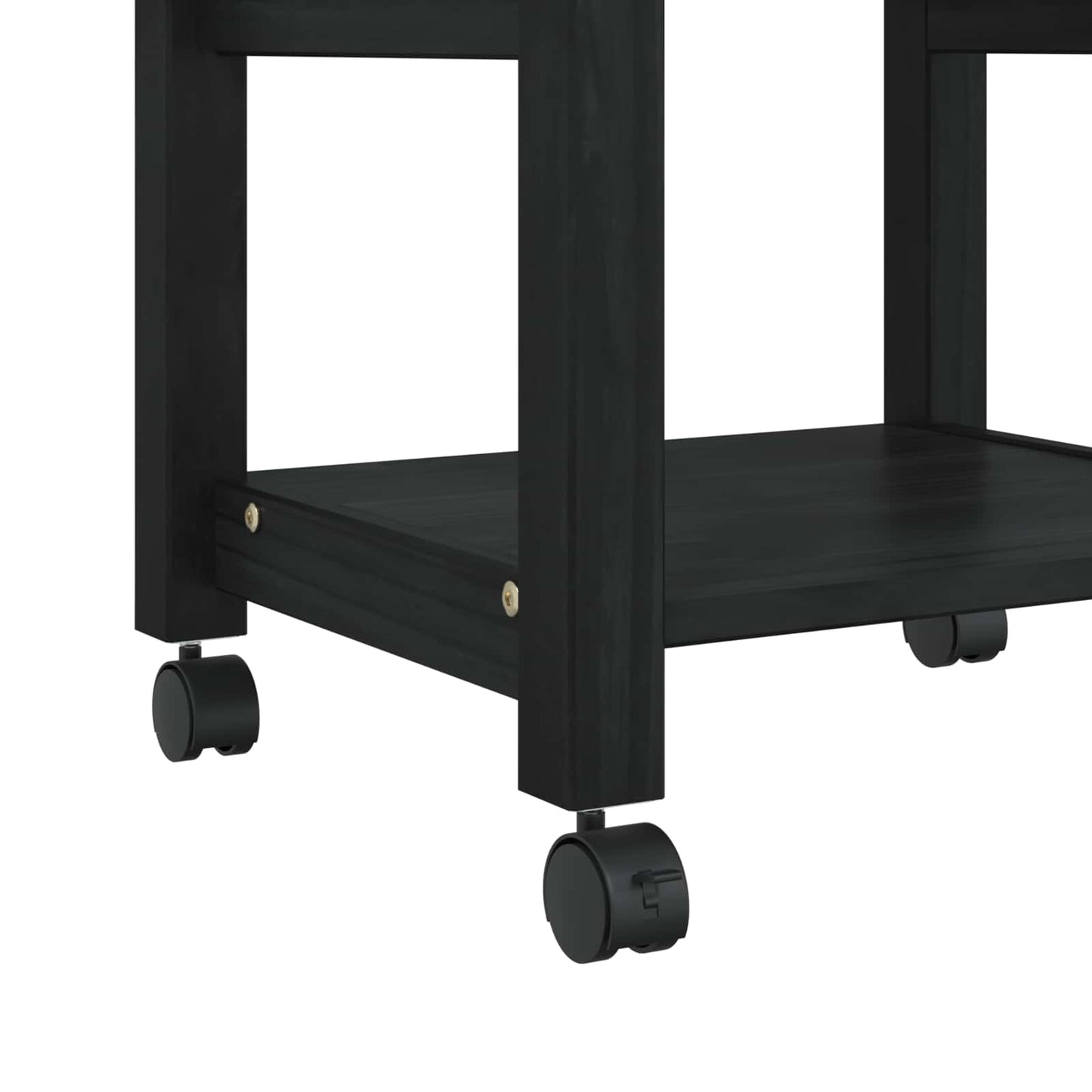 vidaXL Kitchen Trolley MONZA Black 48 x 40 x 88.5 cm Solid Pine Wood