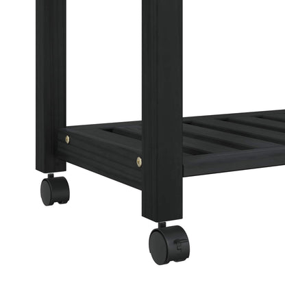 vidaXL Kitchen Trolley MONZA Black 60 x 40 x 88.5 cm Solid Pine Wood