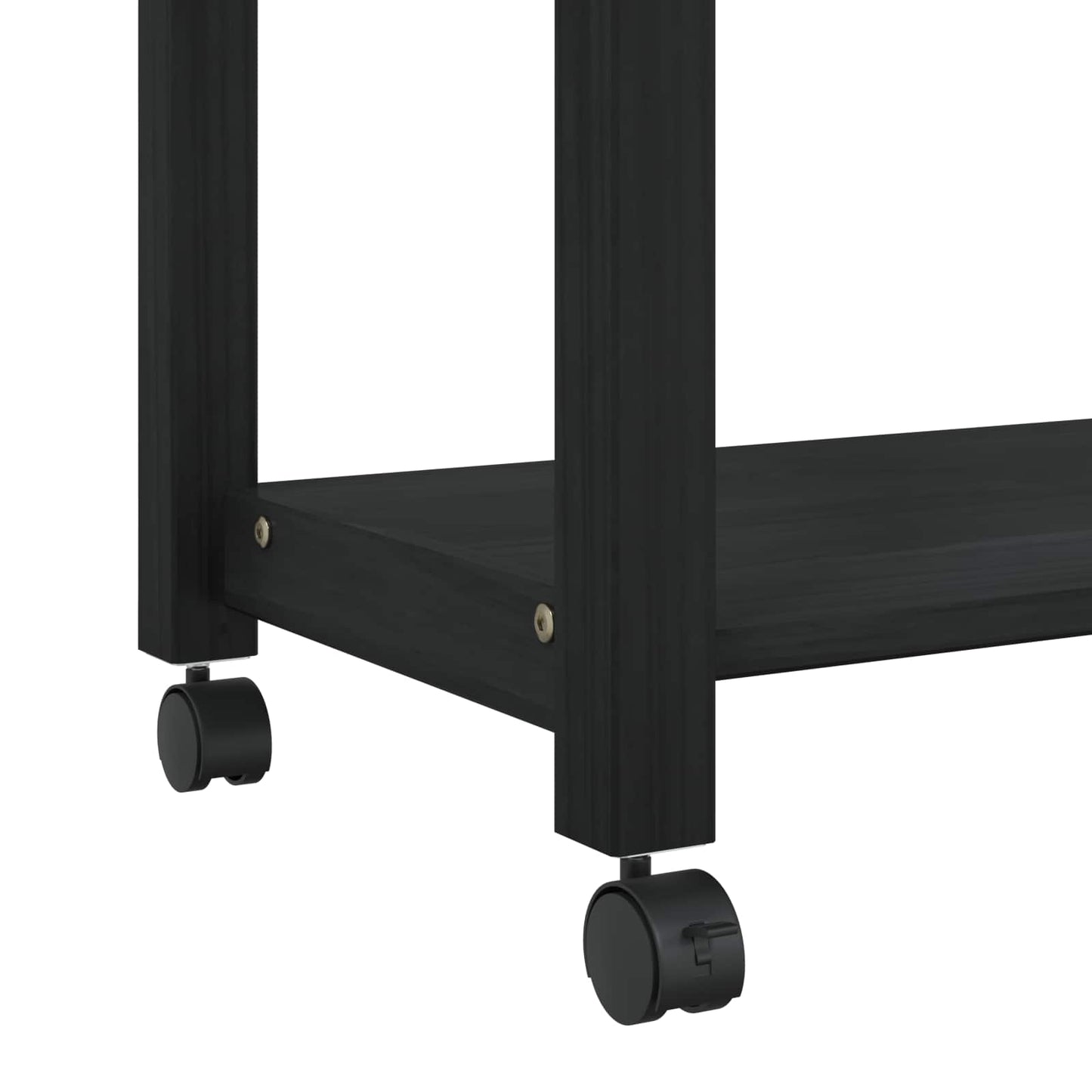 vidaXL Kitchen Trolley MONZA Black 60 x 40 x 88.5 cm Solid Pine Wood