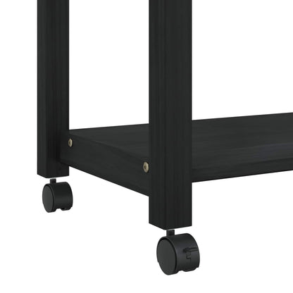 vidaXL Kitchen Trolley MONZA Black 60 x 40 x 88.5 cm Solid Pine Wood