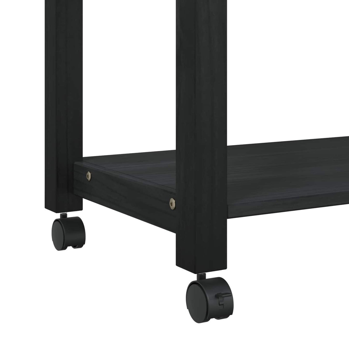 vidaXL Kitchen Trolley MONZA Black 84 x 40 x 88.5 cm Solid Pine Wood