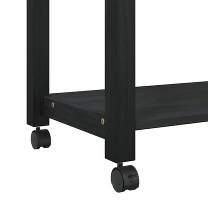 vidaXL Kitchen Trolley MONZA Black 84 x 40 x 88.5 cm Solid Pine Wood