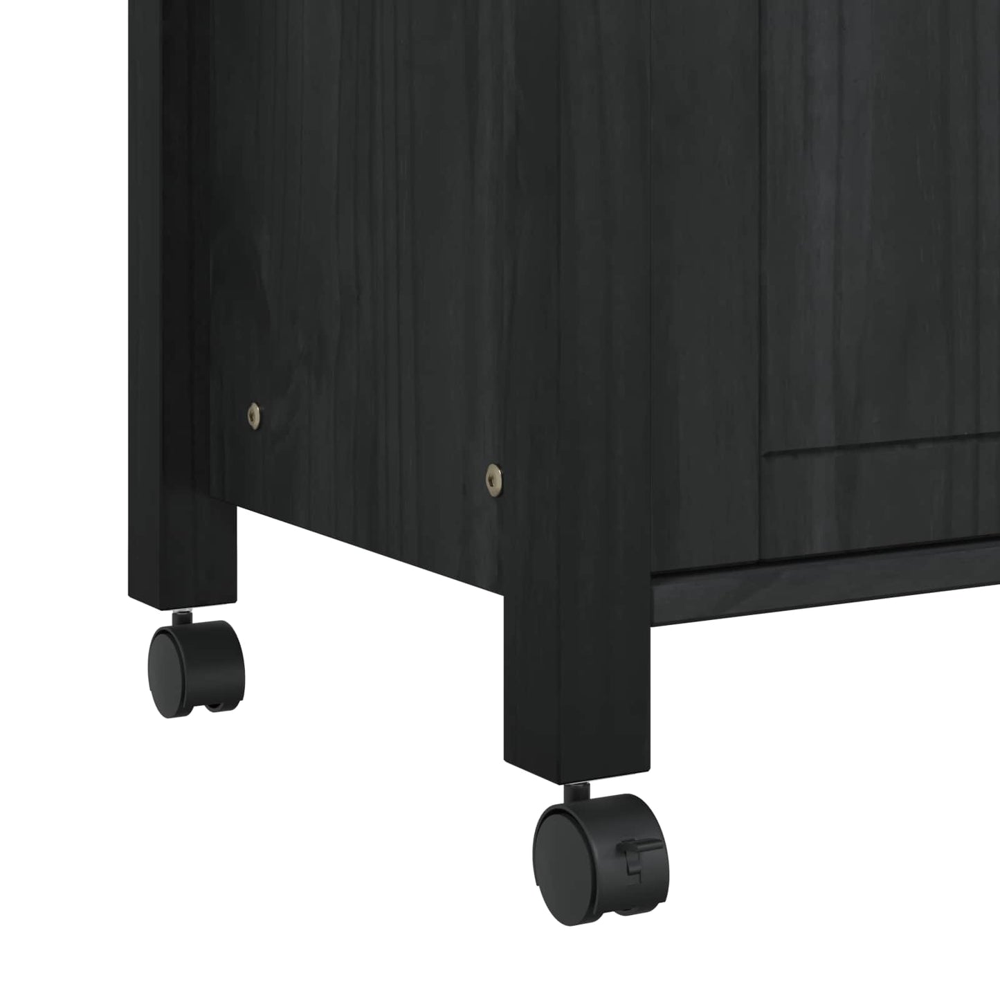 vidaXL Kitchen Trolley MONZA Black 84 x 40 x 88.5 cm Solid Pine Wood