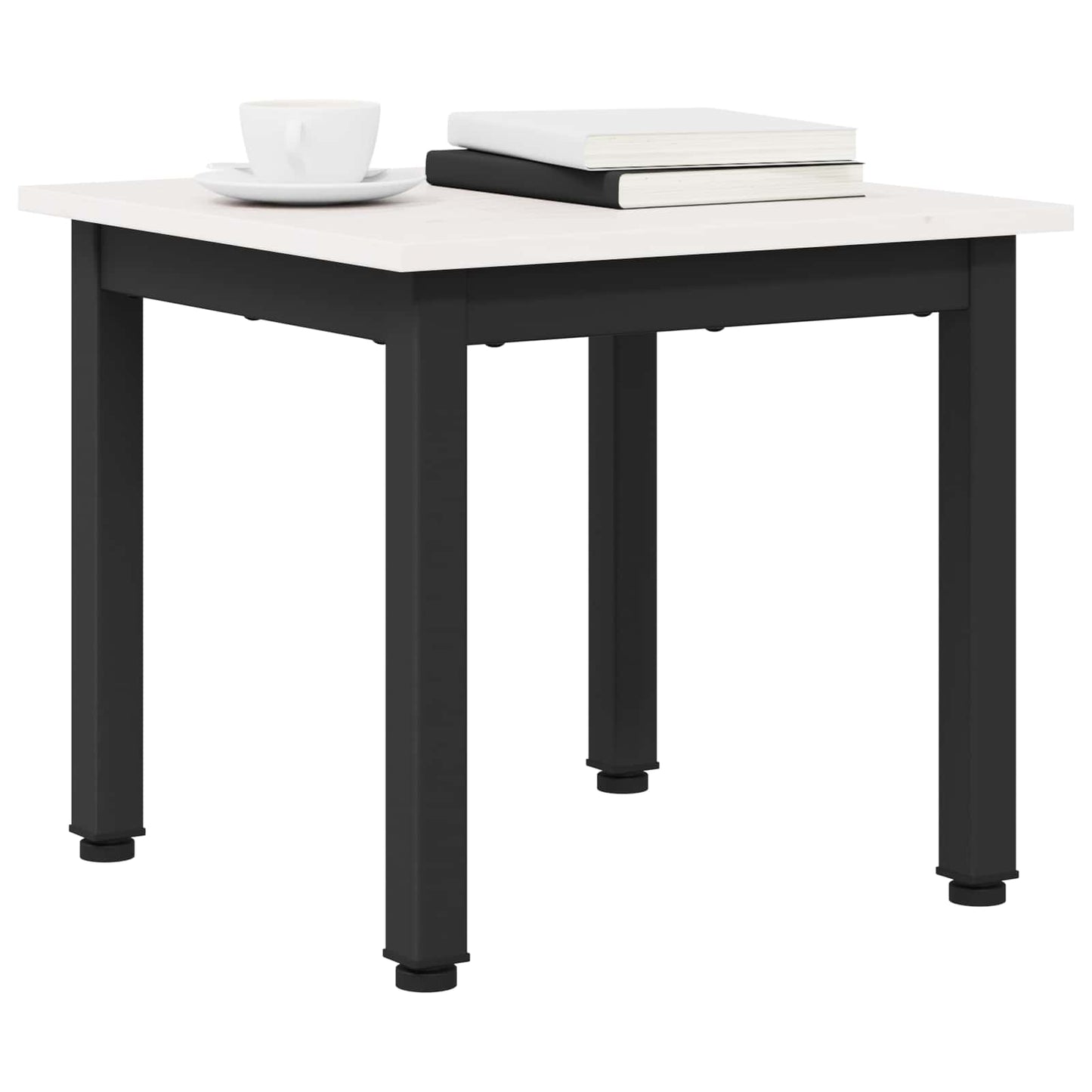 vidaXL Coffee Table White 40 x 40 x 36 cm Solid Pine Wood