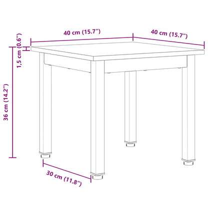 vidaXL Coffee Table White 40 x 40 x 36 cm Solid Pine Wood