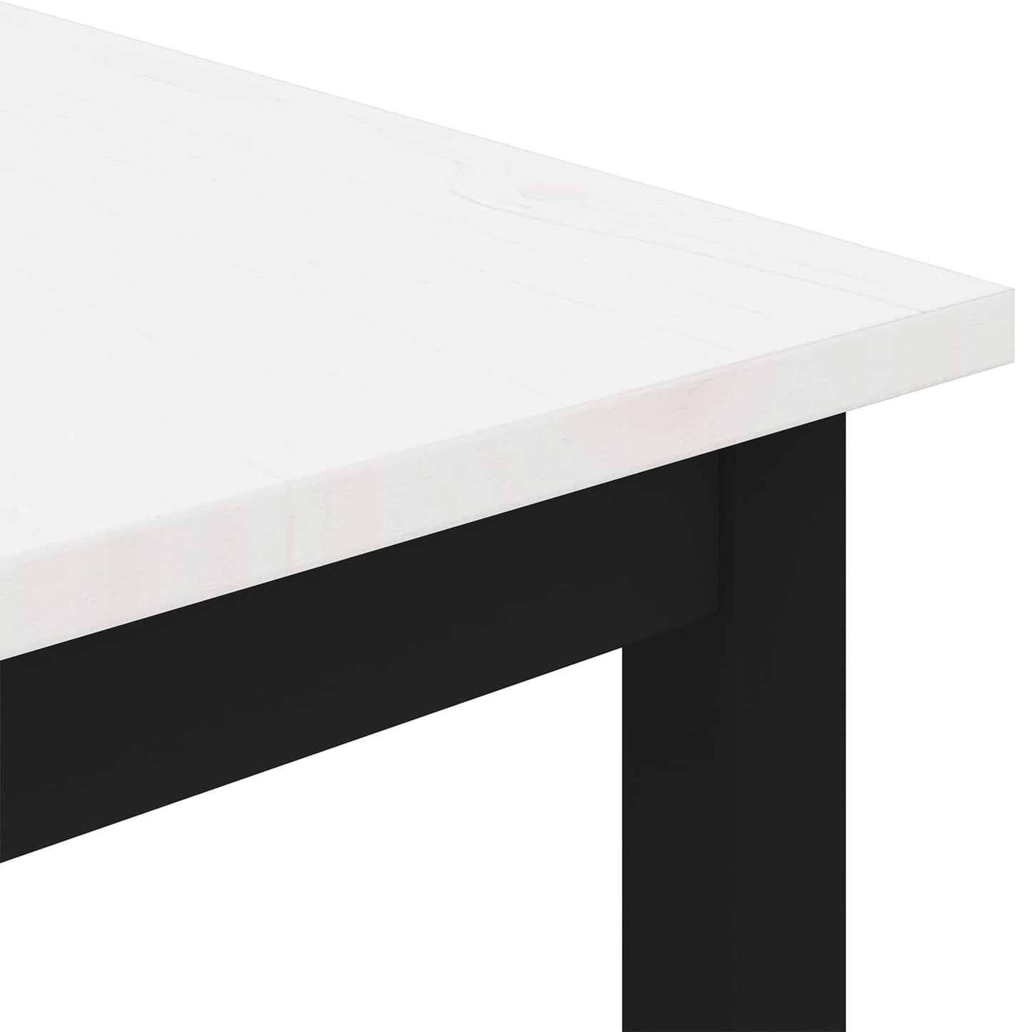 vidaXL Coffee Table White 60 x 60 x 36 cm Solid Pine Wood