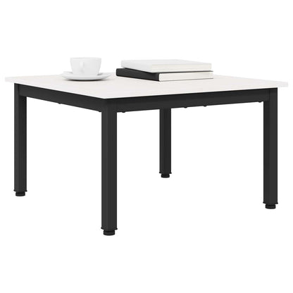 vidaXL Coffee Table White 60 x 60 x 36 cm Solid Pine Wood
