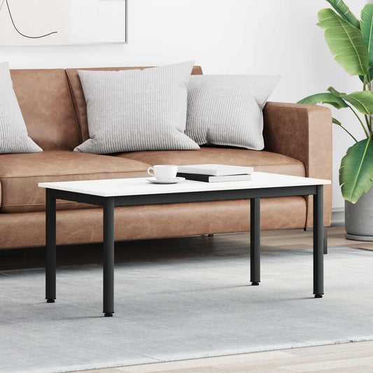 vidaXL Coffee Table White 100 x 50 x 45 cm Solid Pine Wood