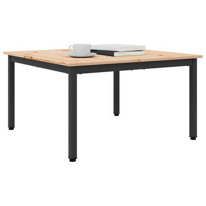 vidaXL Coffee Table Natural 80 x 80 x 45 cm Solid Pine Wood