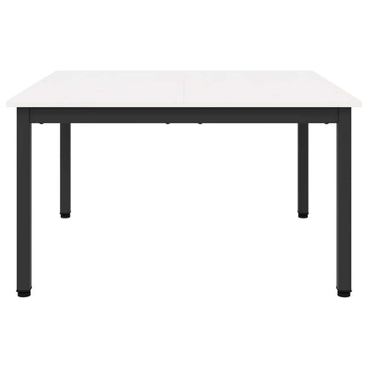 vidaXL Coffee Table White 80 x 80 x 45 cm Solid Pine Wood