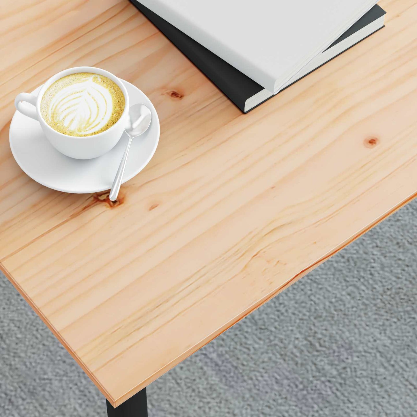 vidaXL Coffee Table Natural 100 x 100 x 45 cm Solid Pine Wood