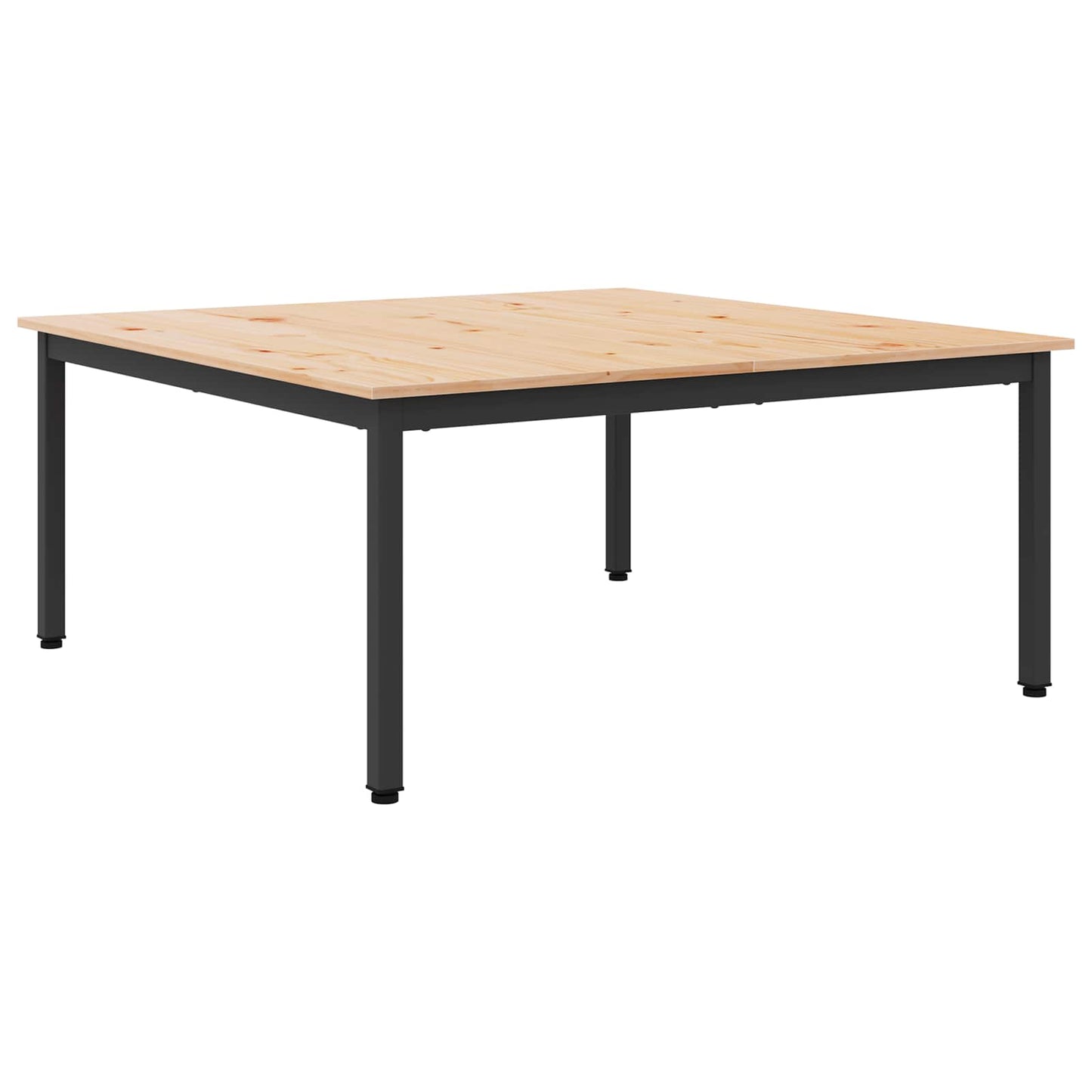 vidaXL Coffee Table Natural 100 x 100 x 45 cm Solid Pine Wood
