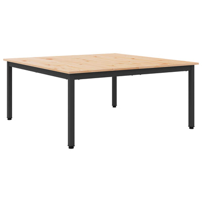 vidaXL Coffee Table Natural 100 x 100 x 45 cm Solid Pine Wood