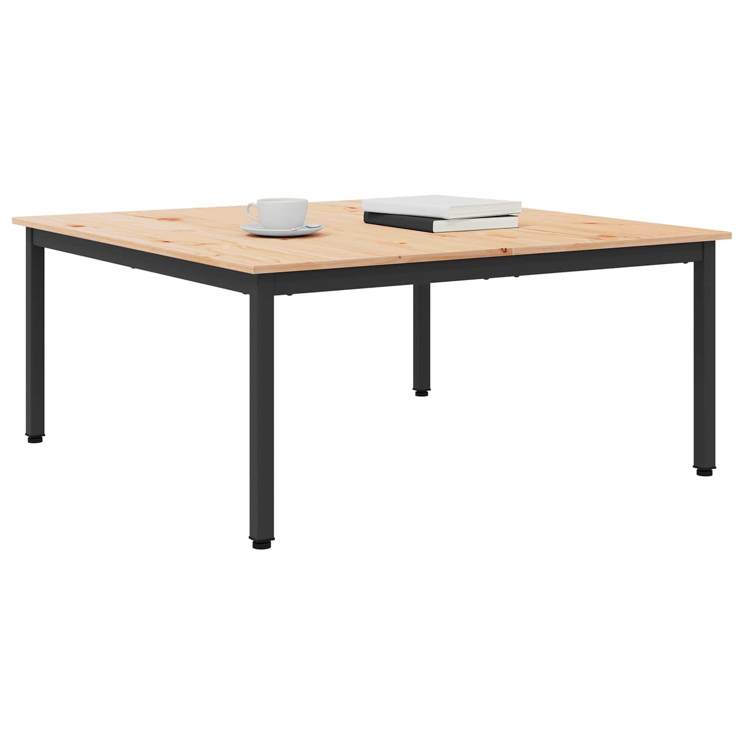 vidaXL Coffee Table Natural 100 x 100 x 45 cm Solid Pine Wood