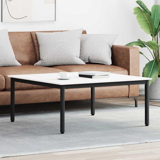 vidaXL Coffee Table White 100 x 100 x 45 cm Solid Pine Wood
