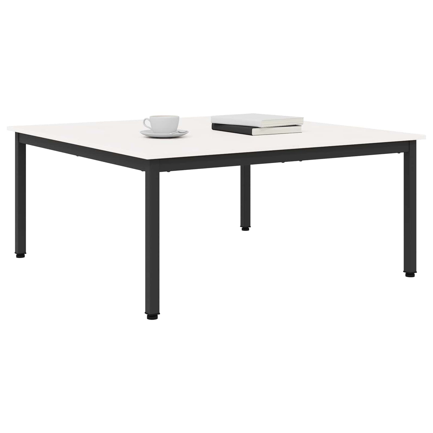 vidaXL Coffee Table White 100 x 100 x 45 cm Solid Pine Wood